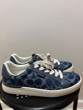 Brand New Coach Denim Signature Low-Top Sneakers